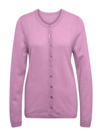 GOLDNER Eleganter Herbstcardigan mit Rundhals in flieder