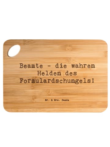 Mr. & Mrs. Panda Holzbrett Spruch Beamtin Heldin mit Spruch in Braun