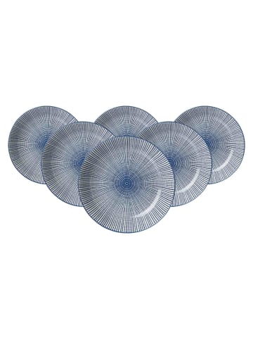 Ritzenhoff & Breker 6er Set Suppenteller Royal Makoto ø 20,5 cm in blau-weiß