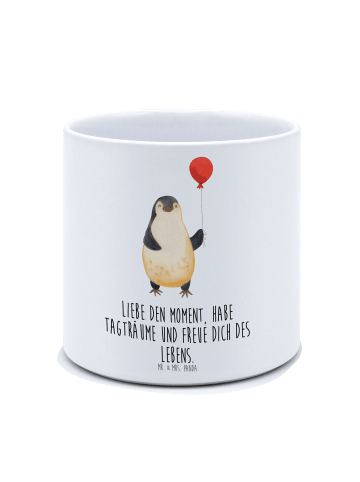 Mr. & Mrs. Panda Pflanztopf Groß Pinguin Luftballon mit Spruch in Weiß