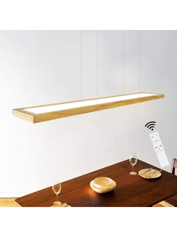 ZMH Pendelleuchte LED, Holz , Dimmbar 3000–6000K, 40W, Modern