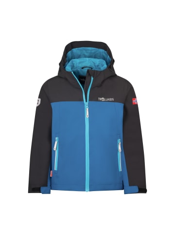 Trollkids Funktionsjacke Telemark in harbor blue/aqua haze