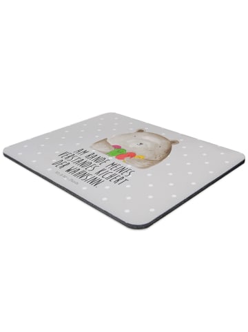 Mr. & Mrs. Panda Mouse Pad Bär Gefühl mit Spruch in Grau Pastell