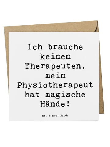 Mr. & Mrs. Panda Einladungskarte Spruch Magische Hände Physiothe... in Weiß