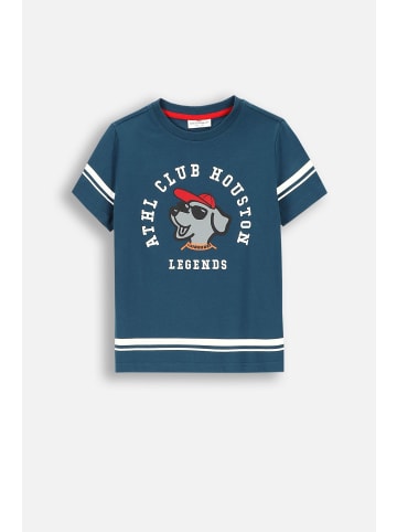 Coccodrillo T-Shirt mit kurzen Ärmeln in blau