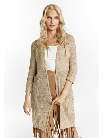 IZIA Cardigan in Gold Metallic