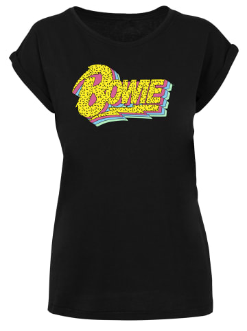 F4NT4STIC T-Shirt David Bowie Moonlight 90s Logo in schwarz