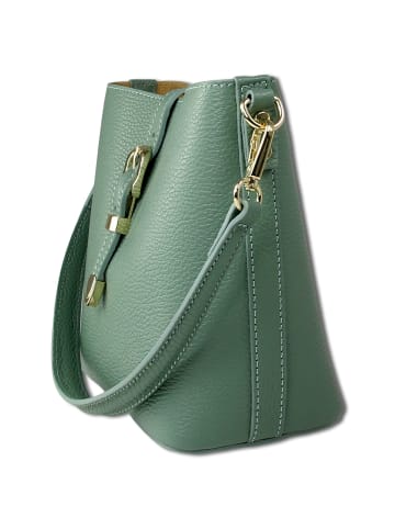 Toscanto Leder Schultertasche Toscanto Tasche salbeigrün ca. 23cm