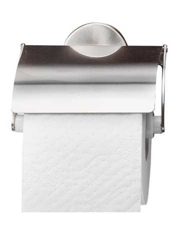 Fackelmann Toilettenpapierhalter FUSION in silber-13,5(B)x13(H)x10(T)cm
