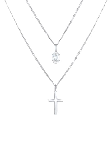 Elli Halskette 925 Sterling Silber Kreuz in Silber