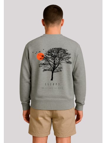 F4NT4STIC Sweatshirt Escape Discover the World Tree Birds in grau meliert