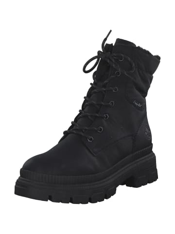 rieker Schnürstiefel in schwarz/schwarz