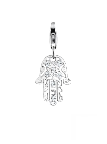 Nenalina Charm 925 Sterling Silber Hamsa Hand in Silber