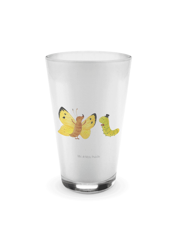 Mr. & Mrs. Panda Glas Raupe Schmetterling ohne Spruch in Transparent