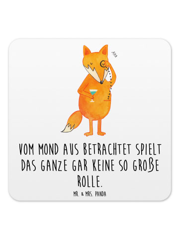 Mr. & Mrs. Panda Glasuntersetzer Fuchs Lord mit Spruch in Weiß