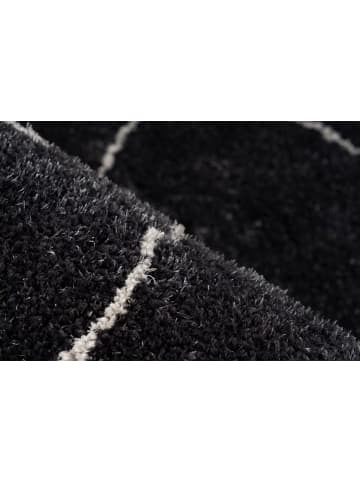 Kayoom Hochflor Teppich Orlando 525 in anthrazit - rechteckig