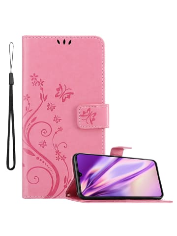 cadorabo Hülle für Samsung Galaxy A90 5G Blumen Design in FLORAL ROSA