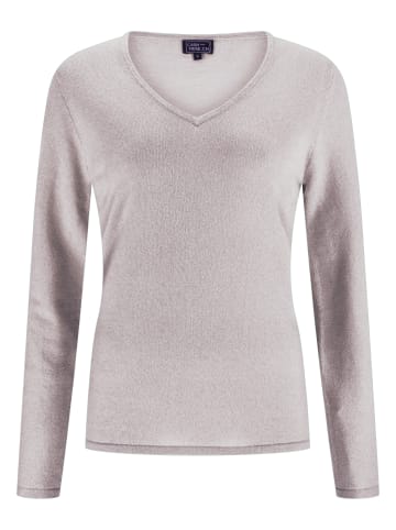 CASH-MERE.CH V-Ausschnitt Pullover in Hellgrau