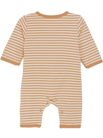 Fixoni Outdoor Overall "Jumpsuit Y/D Stripe" in Braun