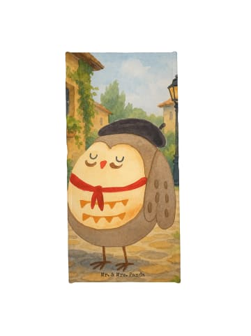 Mr. & Mrs. Panda Handtuch Eule Frankreich Design ohne Spruch in Weiß