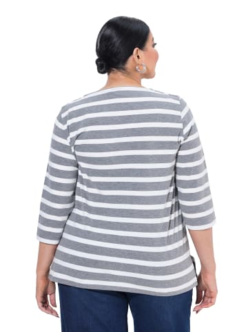Ulla Popken Shirt in mittel grau melange