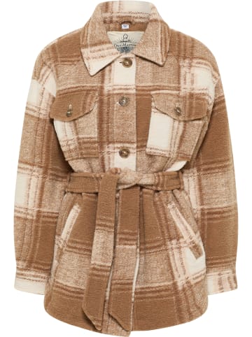 DreiMaster Vintage Übergangsjacke Im Karo-Muster in Kariert Beige Braun