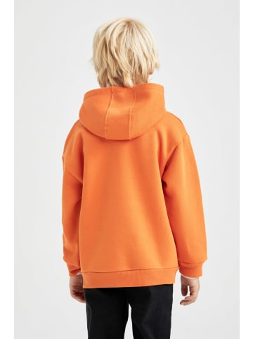 DeFacto Kapuzensweatshirt OVERSIZE FIT in Dunkelorange