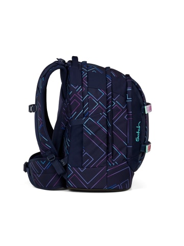 Satch Satch pack Schulrucksack Purple Laser dunkelblau