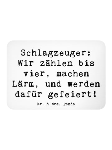 Mr. & Mrs. Panda Whiteboardmagnet Spruch Schlagzeuger Stolz mit ... in Weiß