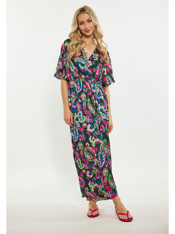 IZIA Damen Kleid in Schwarz Mehrfarbig