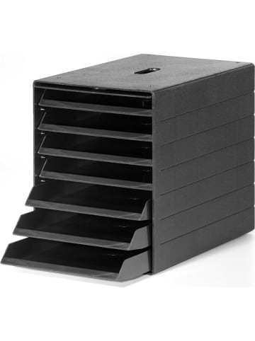 Durable Schubladenbox 7 Schublade mit versenkbarer Frontplatte grau