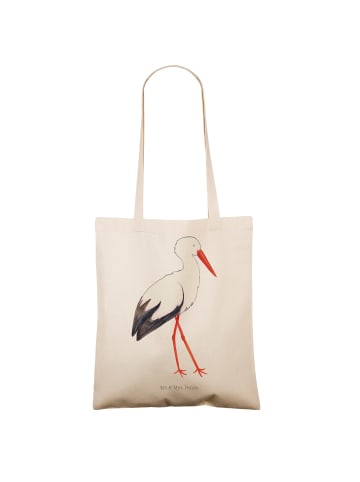 Mr. & Mrs. Panda Shopping Bag Storch ohne Spruch in Creme