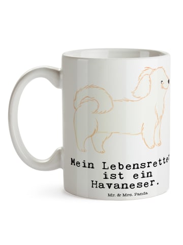 Mr. & Mrs. Panda Tasse Havaneser Lebensretter mit Spruch in Weiß