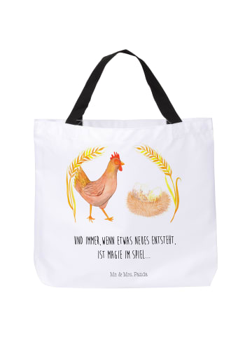 Mr. & Mrs. Panda Tasche Huhn Stolz mit Spruch in Weiß