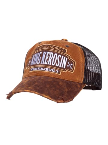 King Kerosin King Kerosin KING KEROSIN Trucker Cap im Vintage-Style in brown