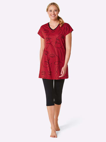 WITT WEIDEN Capri-Anzug in rot-schwarz-bedruckt