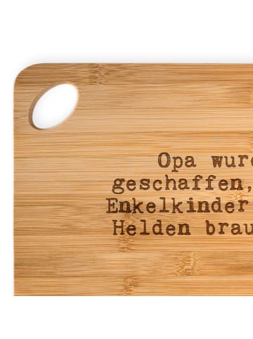 Mr. & Mrs. Panda Hackbrett Opa wurde geschaffen, weil... mit Spruch in Braun