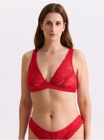 Erlich Textil  Erlich Textil Spitzen BH DREAMY LACE PLUNGE BRA in chilirot