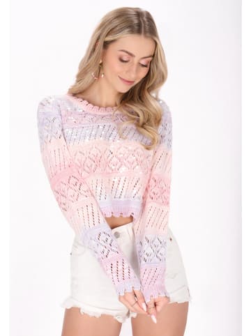 IZIA Women Sweater in lilac multicolor