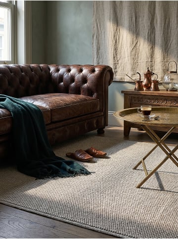KADIMA DESIGN Teppich Flachgewebe Pflegeleicht NORA Wohnzimmer Modern Wohnlich in Hellgrau