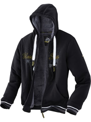 Uncle Sam Sweatjacke in anthrazit/schwarz