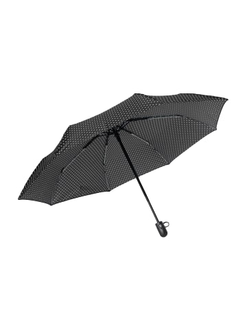 ANELY Automatik Regenschirm Gepunktet Kleiner Taschenschirm in Schwarz