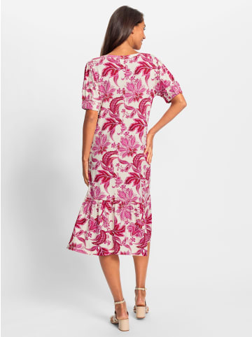 Heine Jersey-Kleid in champagner-pink-bedruckt