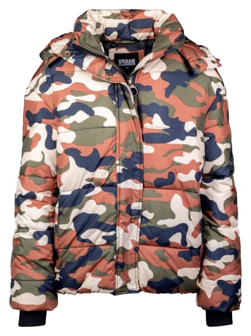 Urban Classics Puffer-Jacken in orange Flecktarn