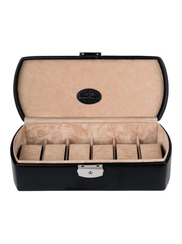 Windrose Merino Schmuckkasten 26.5 cm in schwarz