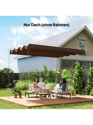 Outsunny Ersatzdach 286L x 245B x 23H cm Kaffee