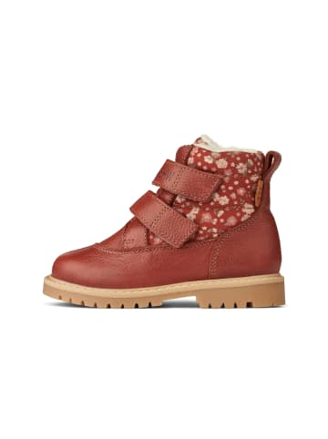 Wheat Winterschuhe Moon Velcro Tex Print in red