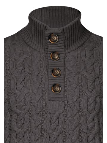 JIMMY SANDERS Pullover Mit Knöpfen in Grau