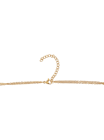 Adeliás Damen Halskette aus Edelstahl 43 cm in gold