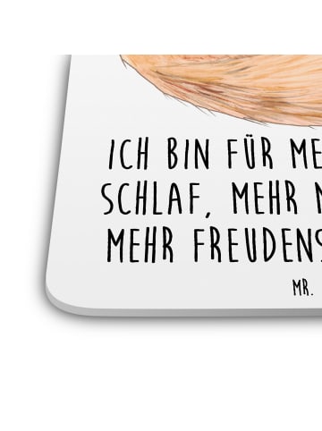 Mr. & Mrs. Panda Untersetzer Wüstenfuchs Blumen mit Spruch in Weiß